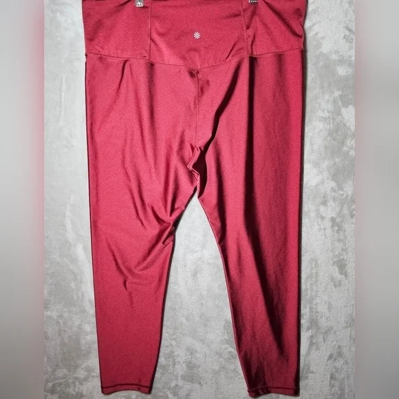 Athleta Women's Elation Shine Tight Leggings Maroon‎ 3X. - Picture 10 of 14